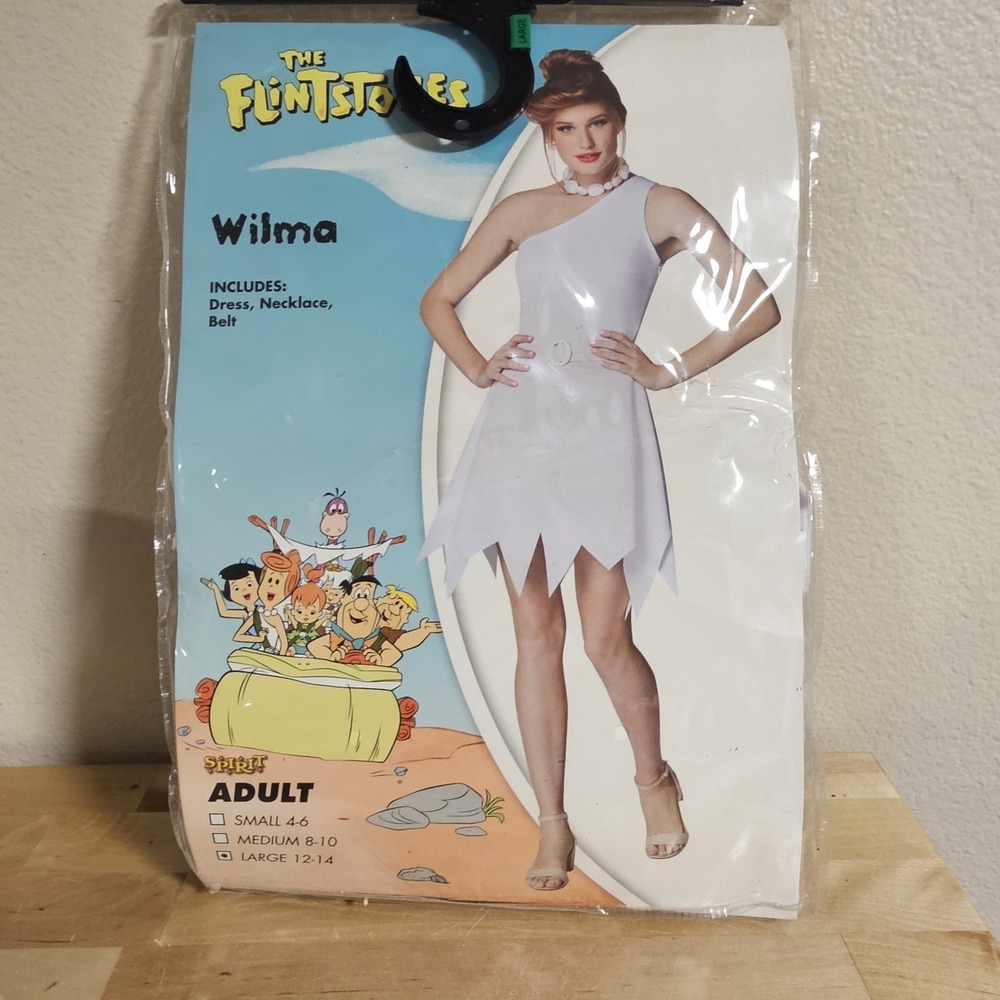 Spirit Halloween Adult Wilma Flinstone Costume, Size Large, Full Set